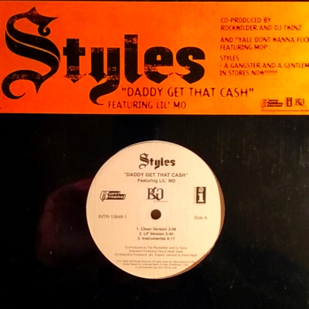 Factory Sealed 12" Vinyl Single Styles P " Daddy Get That Cash"
